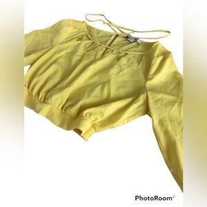 Yellow Forever 21 Crop Top
